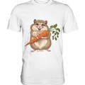 Fröhlicher Hamster mit Möhre - Premium Shirt Bright Lights Arts
