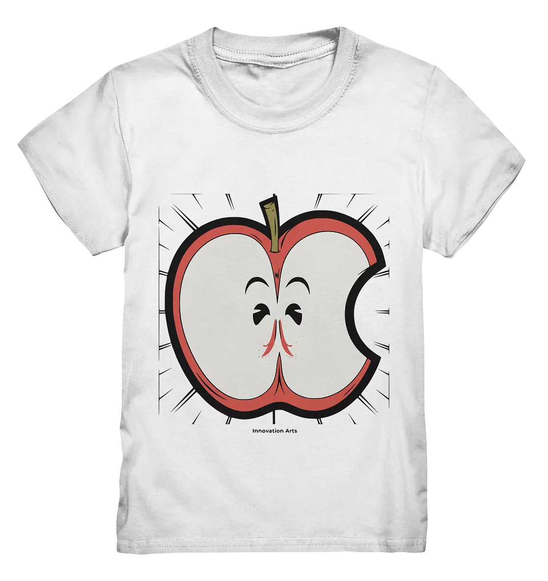Fruchtige Energie – Humorvolles und dynamisches Apfel-Design - Kids Premium Shirt Bright Lights Arts