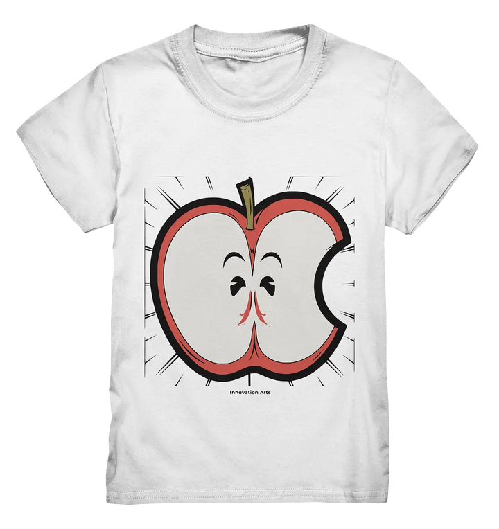 Fruchtige Energie – Humorvolles und dynamisches Apfel-Design - Kids Premium Shirt Bright Lights Arts