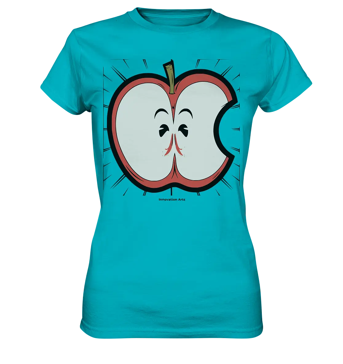Fruchtige Energie – Humorvolles und dynamisches Apfel-Design - Ladies Premium Shirt Bright Lights Arts