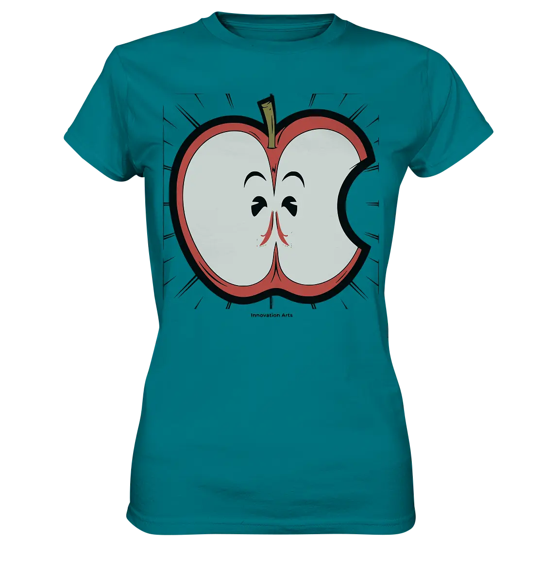 Fruchtige Energie – Humorvolles und dynamisches Apfel-Design - Ladies Premium Shirt Bright Lights Arts