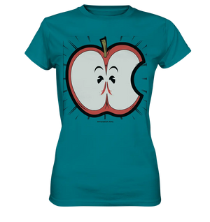 Fruchtige Energie – Humorvolles und dynamisches Apfel-Design - Ladies Premium Shirt Bright Lights Arts