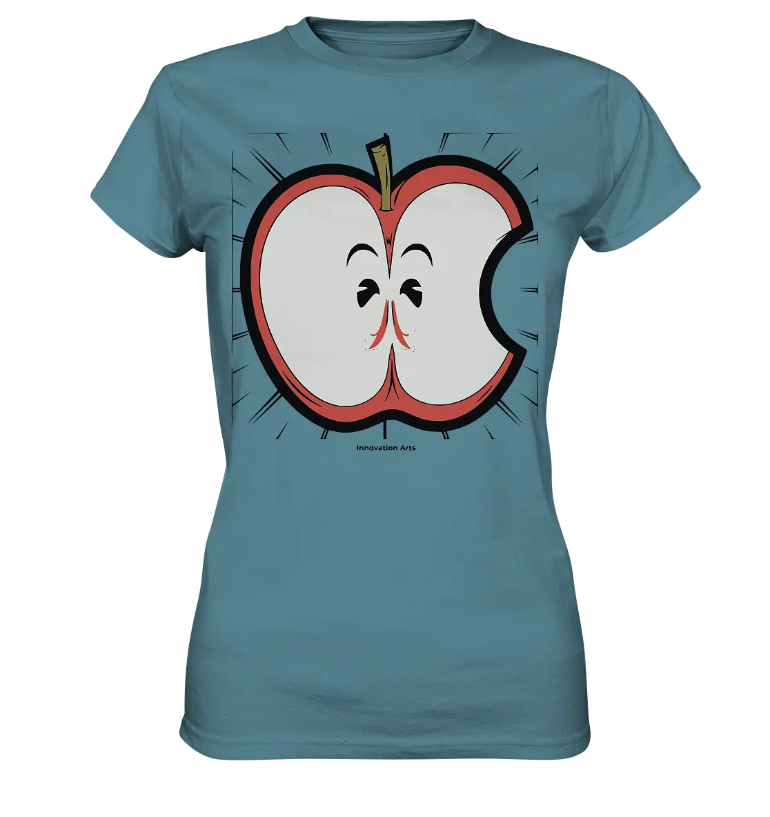 Fruchtige Energie – Humorvolles und dynamisches Apfel-Design - Ladies Premium Shirt Bright Lights Arts
