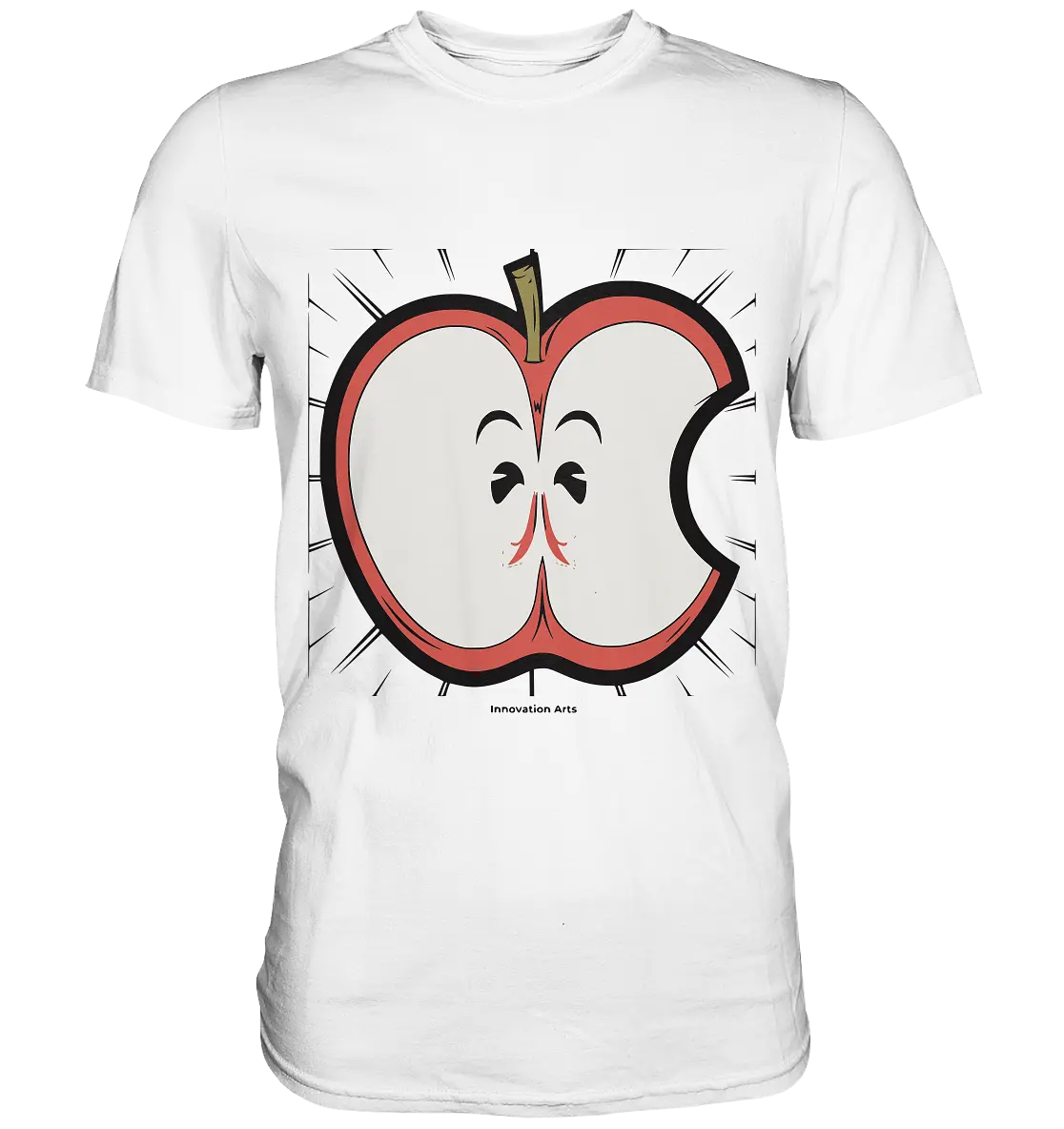 Fruchtige Energie – Humorvolles und dynamisches Apfel-Design - Premium Shirt Bright Lights Arts