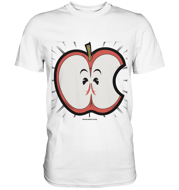 Fruchtige Energie – Humorvolles und dynamisches Apfel-Design - Premium Shirt Bright Lights Arts