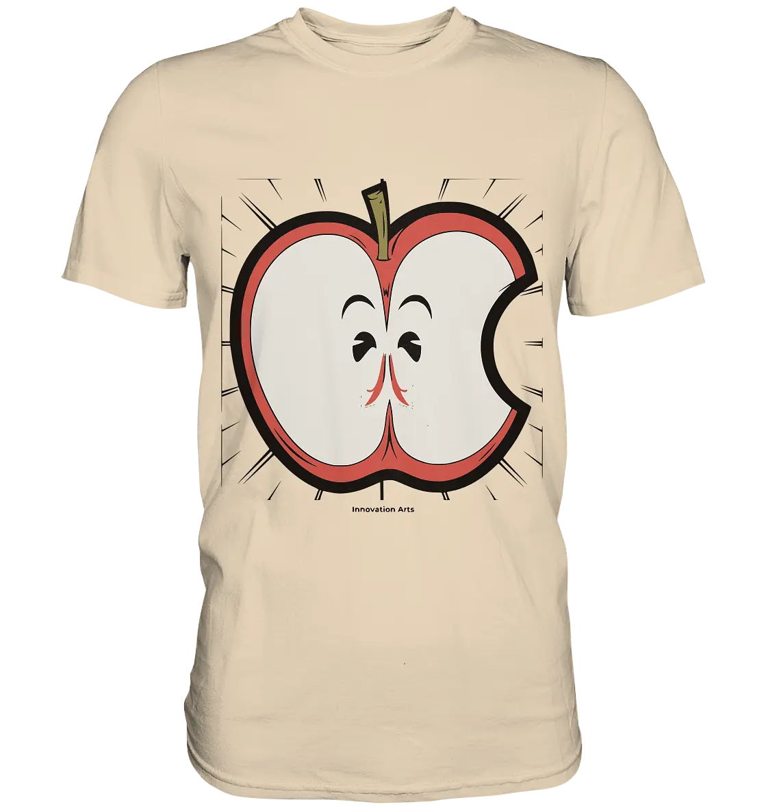 Fruchtige Energie – Humorvolles und dynamisches Apfel-Design - Premium Shirt Bright Lights Arts