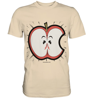Fruchtige Energie – Humorvolles und dynamisches Apfel-Design - Premium Shirt Bright Lights Arts