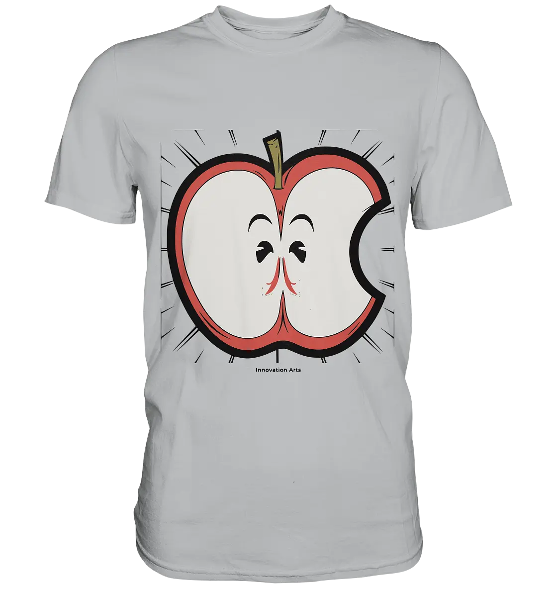 Fruchtige Energie – Humorvolles und dynamisches Apfel-Design - Premium Shirt Bright Lights Arts