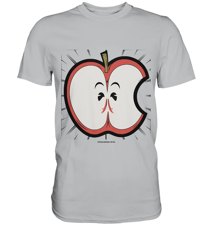 Fruchtige Energie – Humorvolles und dynamisches Apfel-Design - Premium Shirt Bright Lights Arts