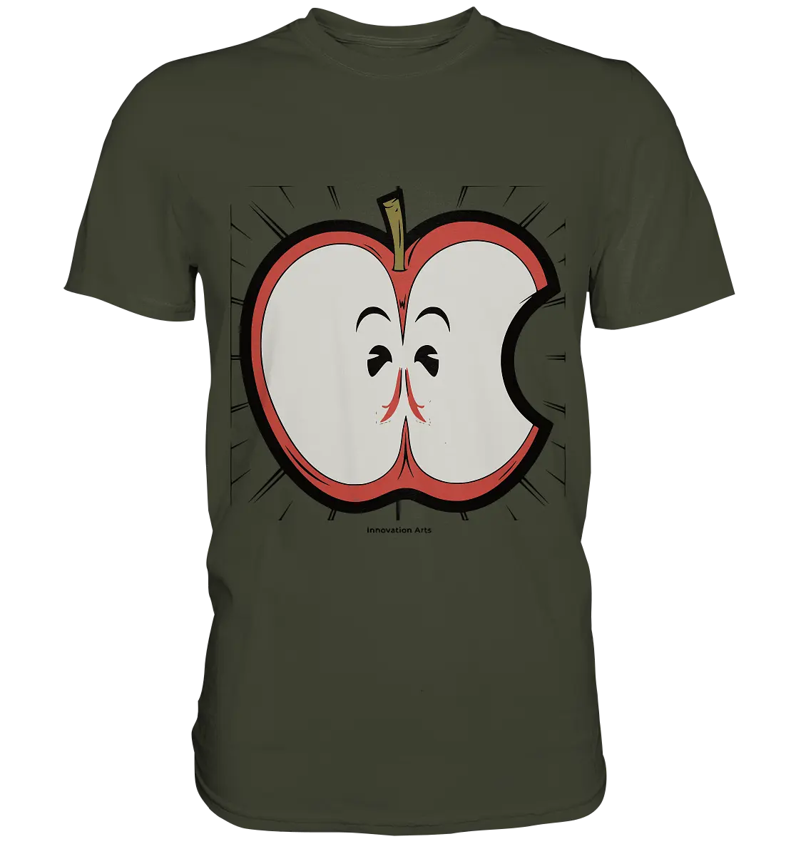 Fruchtige Energie – Humorvolles und dynamisches Apfel-Design - Premium Shirt Bright Lights Arts