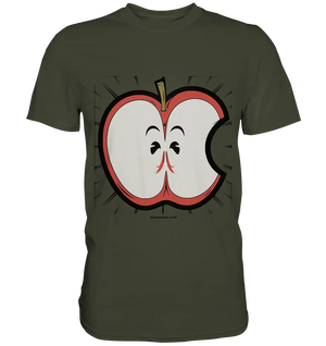 Fruchtige Energie – Humorvolles und dynamisches Apfel-Design - Premium Shirt Bright Lights Arts
