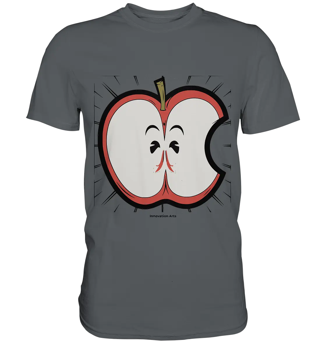 Fruchtige Energie – Humorvolles und dynamisches Apfel-Design - Premium Shirt Bright Lights Arts