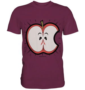 Fruchtige Energie – Humorvolles und dynamisches Apfel-Design - Premium Shirt Bright Lights Arts