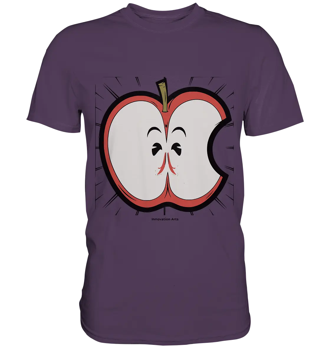 Fruchtige Energie – Humorvolles und dynamisches Apfel-Design - Premium Shirt Bright Lights Arts