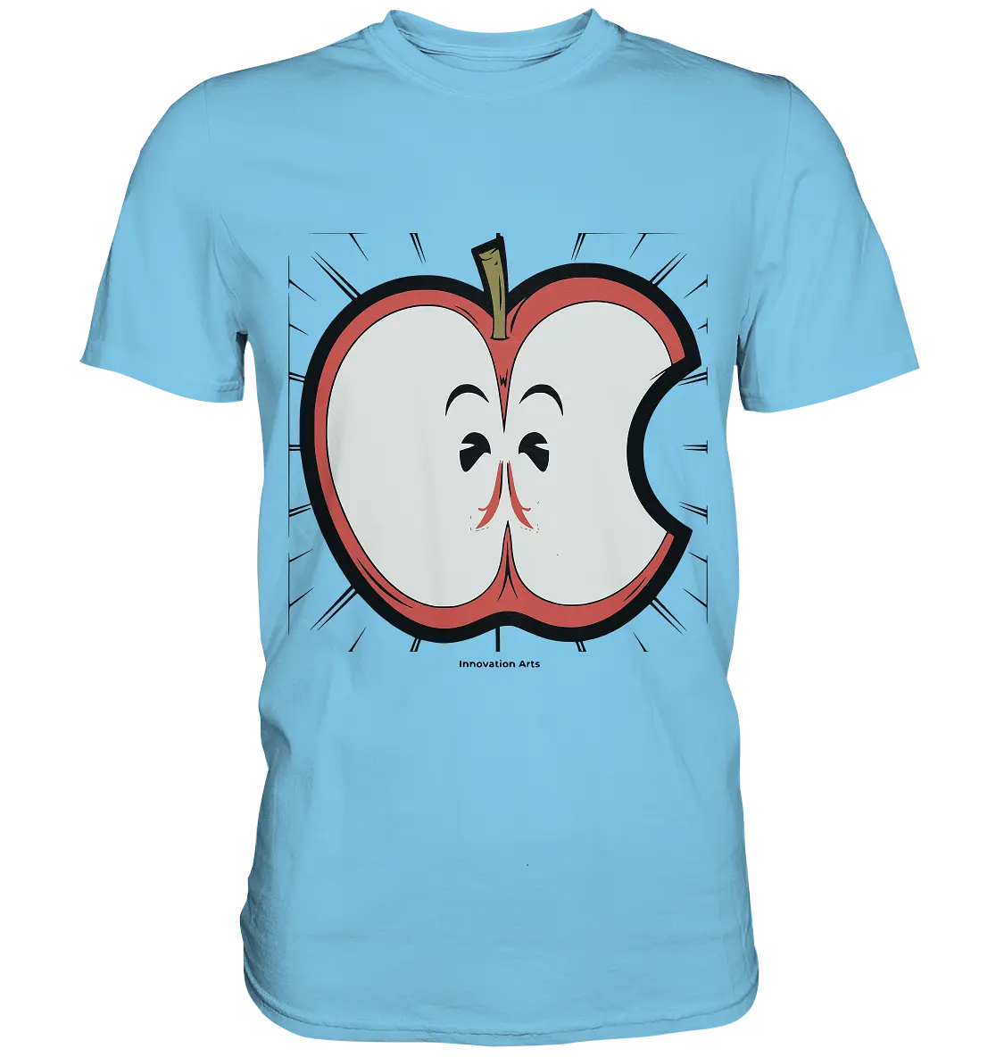 Fruchtige Energie – Humorvolles und dynamisches Apfel-Design - Premium Shirt Bright Lights Arts