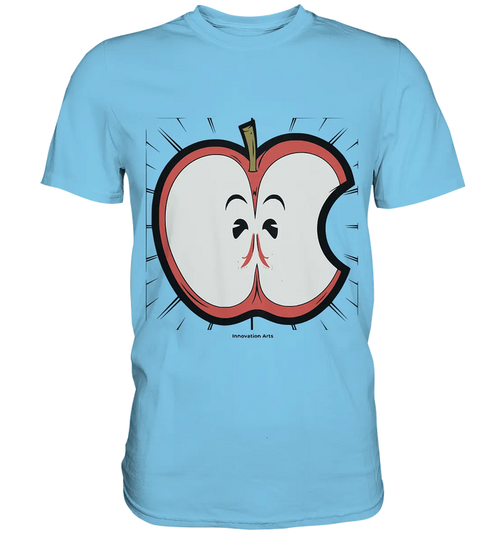 Fruchtige Energie – Humorvolles und dynamisches Apfel-Design - Premium Shirt Bright Lights Arts