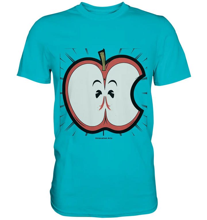 Fruchtige Energie – Humorvolles und dynamisches Apfel-Design - Premium Shirt Bright Lights Arts