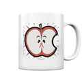 Fruchtige Energie – Humorvolles und dynamisches Apfel-Design - Tasse glossy Bright Lights Arts