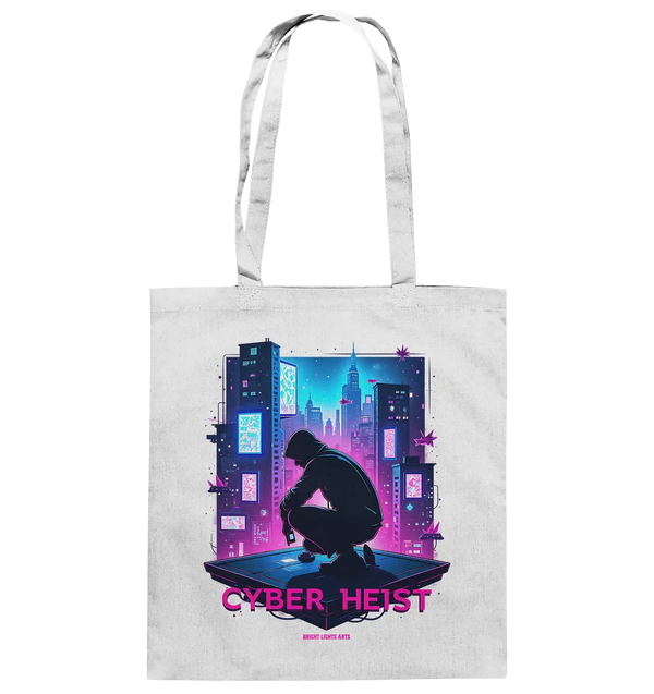 Futuristische Hacking Szene im Cyberpunk Stil - Baumwolltasche Bright Lights Arts