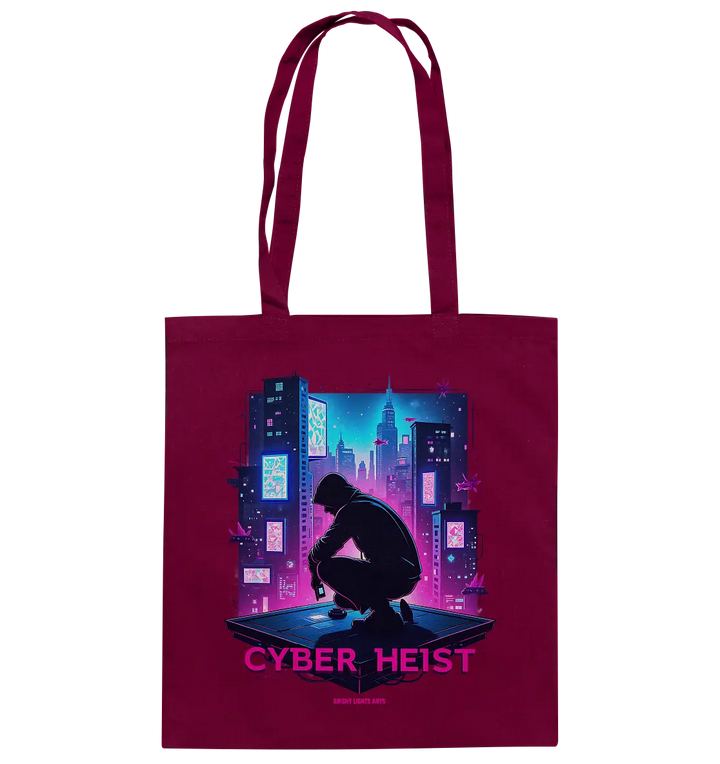 Futuristische Hacking Szene im Cyberpunk Stil - Baumwolltasche Bright Lights Arts