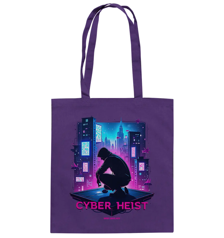Futuristische Hacking Szene im Cyberpunk Stil - Baumwolltasche Bright Lights Arts
