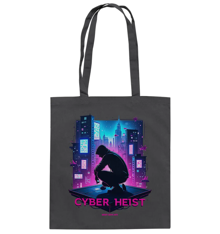 Futuristische Hacking Szene im Cyberpunk Stil - Baumwolltasche Bright Lights Arts