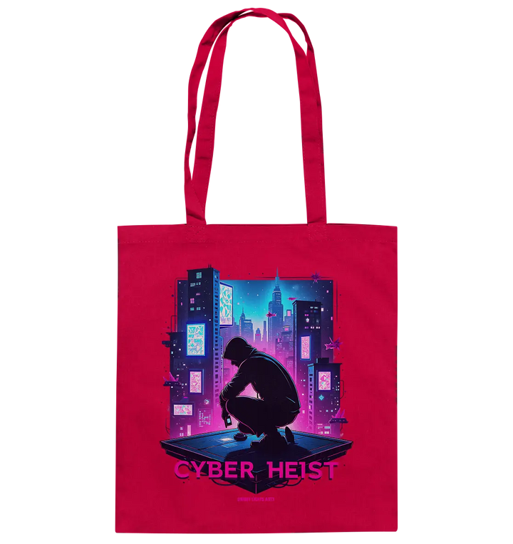 Futuristische Hacking Szene im Cyberpunk Stil - Baumwolltasche Bright Lights Arts