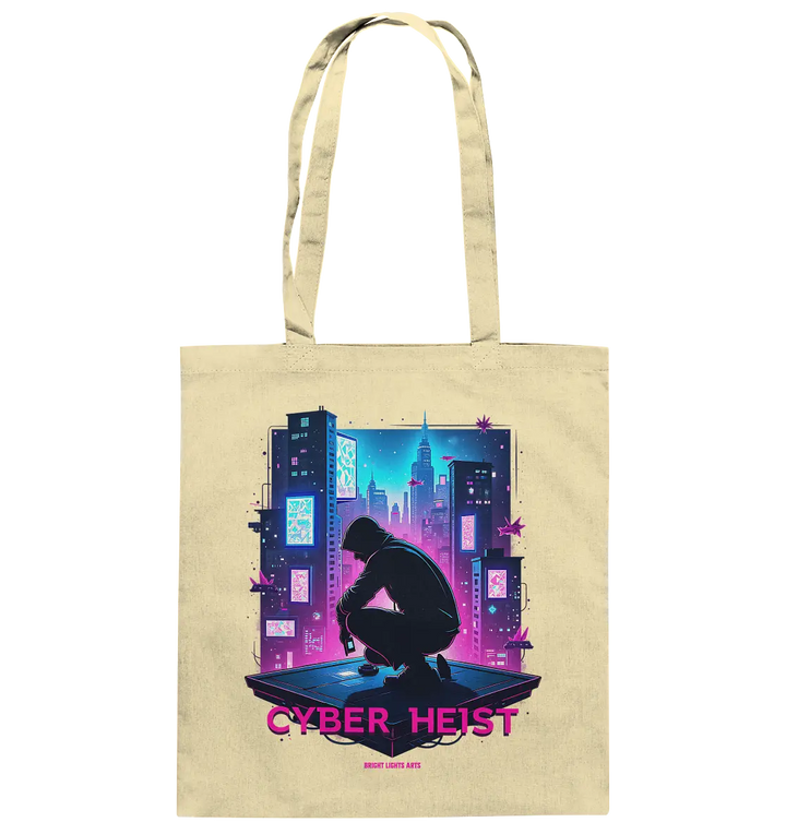 Futuristische Hacking Szene im Cyberpunk Stil - Baumwolltasche Bright Lights Arts