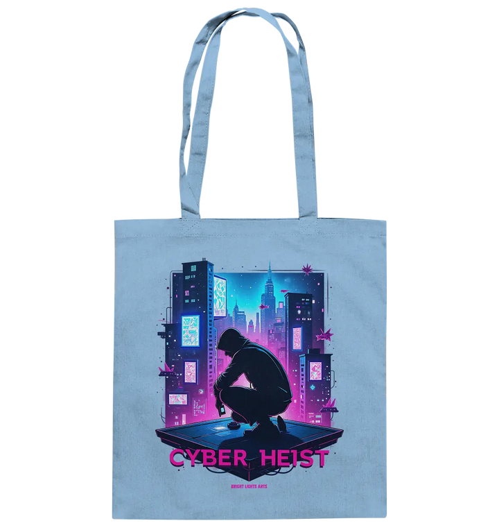 Futuristische Hacking Szene im Cyberpunk Stil - Baumwolltasche Bright Lights Arts