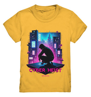 Futuristische Hacking Szene im Cyberpunk Stil - Kids Premium Shirt Bright Lights Arts
