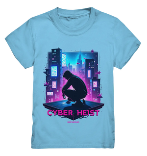 Futuristische Hacking Szene im Cyberpunk Stil - Kids Premium Shirt Bright Lights Arts
