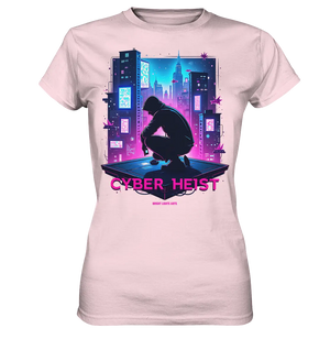 Futuristische Hacking Szene im Cyberpunk Stil - Ladies Premium Shirt Bright Lights Arts
