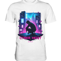 Futuristische Hacking Szene im Cyberpunk Stil - Premium Shirt Bright Lights Arts