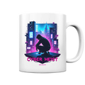 Futuristische Hacking Szene im Cyberpunk Stil - Tasse glossy Bright Lights Arts
