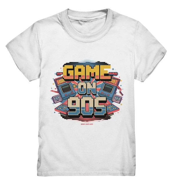 GAME ON 90S Retro Gaming Design - Kids Premium Shirt Bright Lights Arts