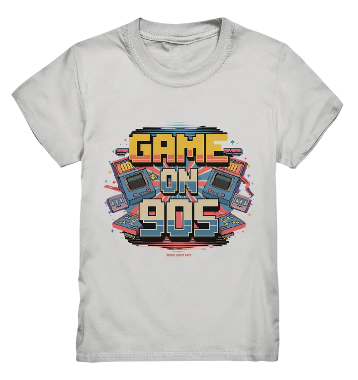 GAME ON 90S Retro Gaming Design - Kids Premium Shirt Bright Lights Arts