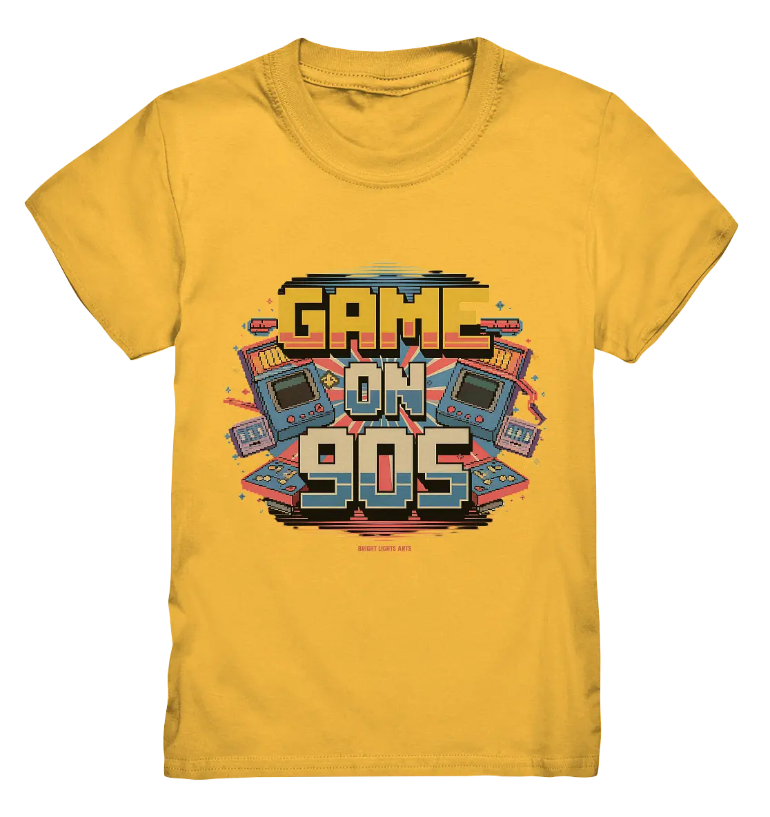 GAME ON 90S Retro Gaming Design - Kids Premium Shirt Bright Lights Arts
