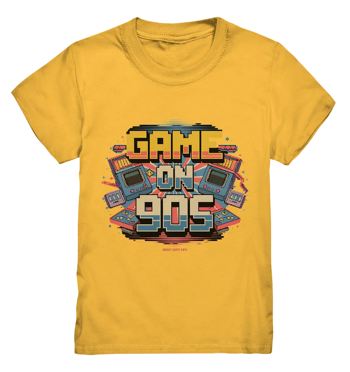 GAME ON 90S Retro Gaming Design - Kids Premium Shirt Bright Lights Arts