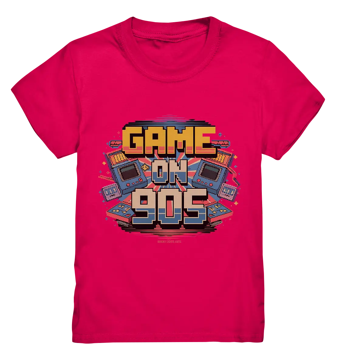 GAME ON 90S Retro Gaming Design - Kids Premium Shirt Bright Lights Arts