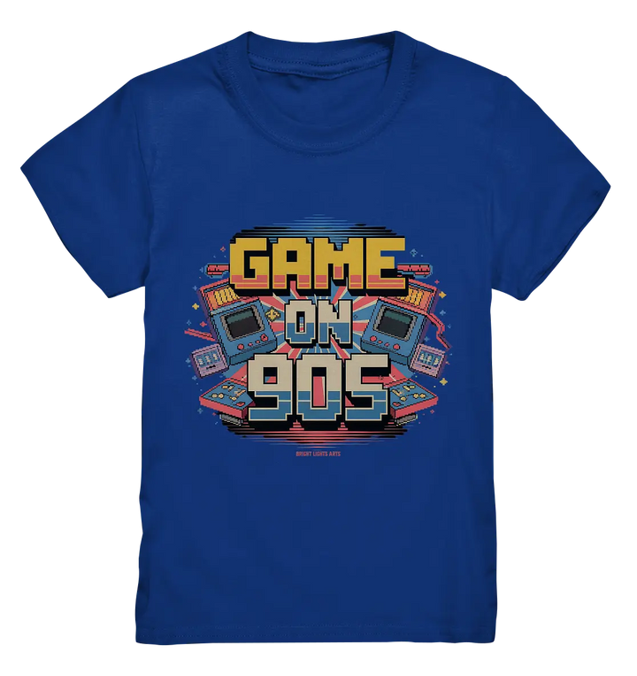 GAME ON 90S Retro Gaming Design - Kids Premium Shirt Bright Lights Arts