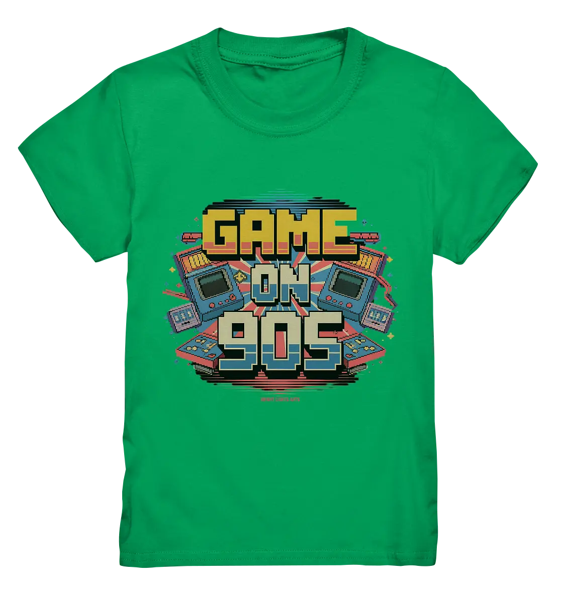 GAME ON 90S Retro Gaming Design - Kids Premium Shirt Bright Lights Arts