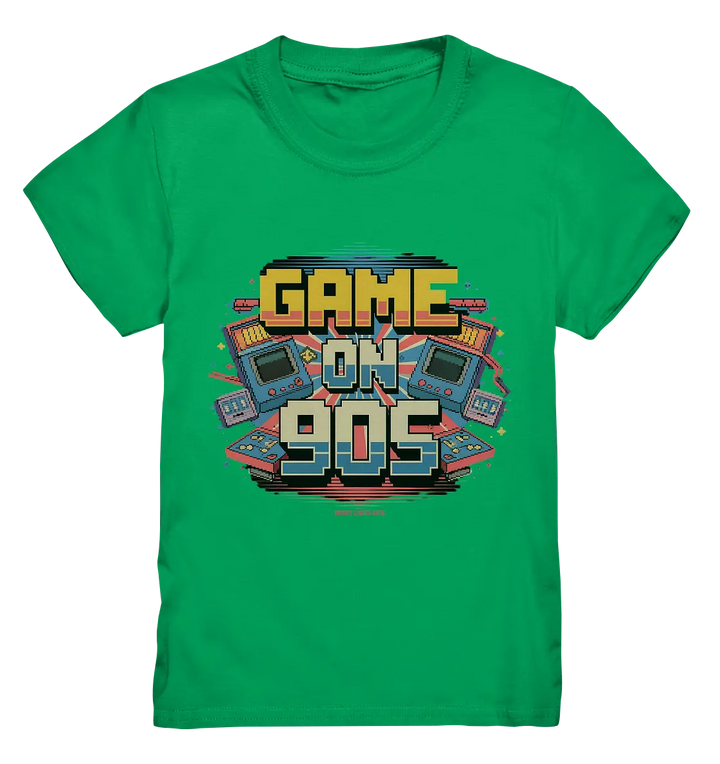 GAME ON 90S Retro Gaming Design - Kids Premium Shirt Bright Lights Arts