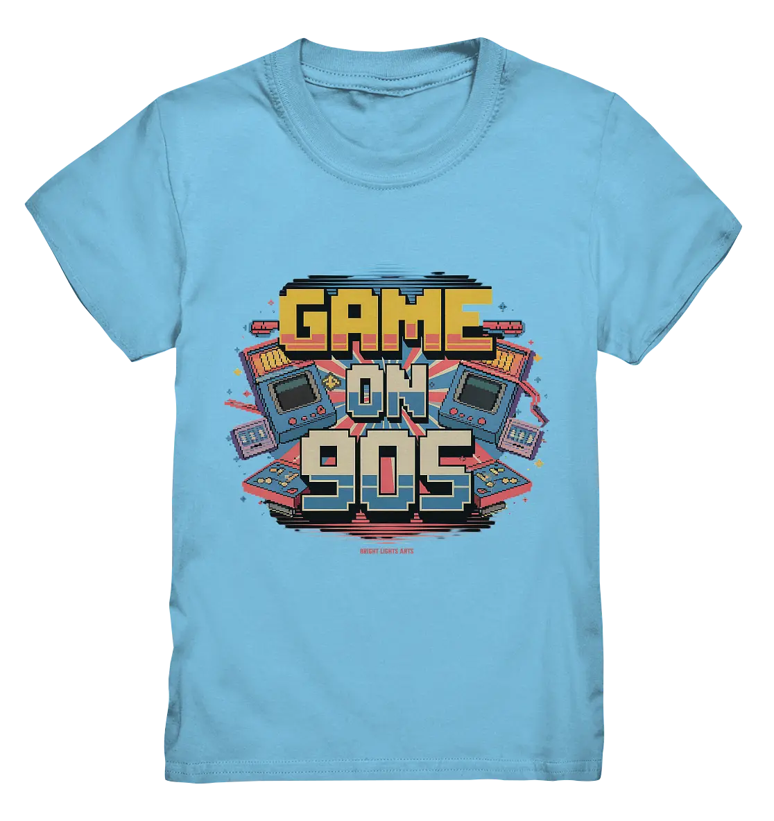 GAME ON 90S Retro Gaming Design - Kids Premium Shirt Bright Lights Arts