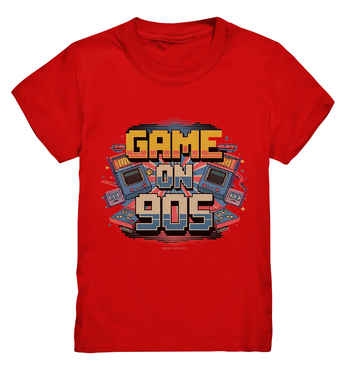 GAME ON 90S Retro Gaming Design - Kids Premium Shirt Bright Lights Arts