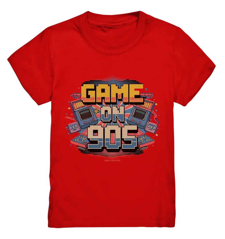 GAME ON 90S Retro Gaming Design - Kids Premium Shirt Bright Lights Arts