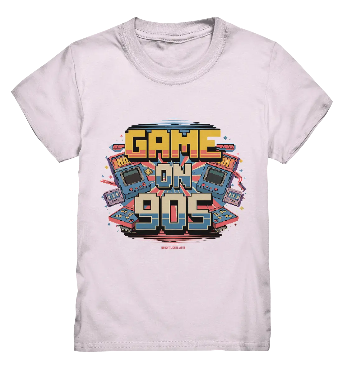 GAME ON 90S Retro Gaming Design - Kids Premium Shirt Bright Lights Arts