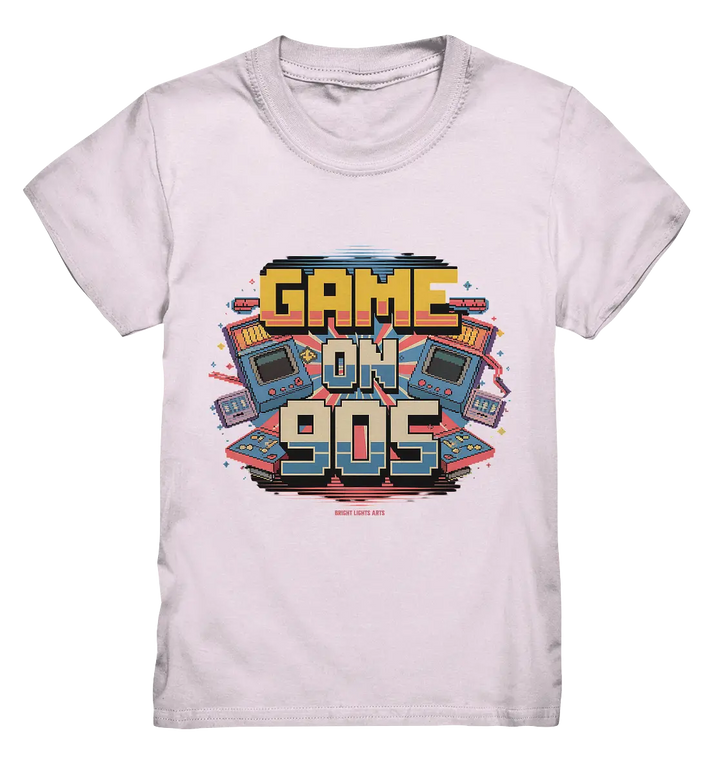 GAME ON 90S Retro Gaming Design - Kids Premium Shirt Bright Lights Arts
