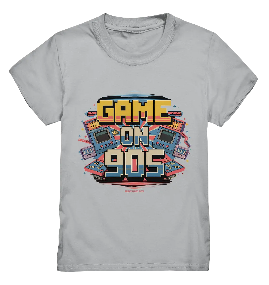 GAME ON 90S Retro Gaming Design - Kids Premium Shirt Bright Lights Arts