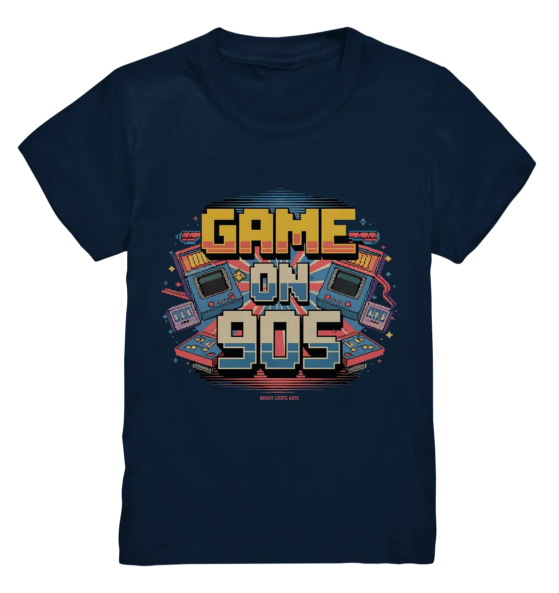 GAME ON 90S Retro Gaming Design - Kids Premium Shirt Bright Lights Arts