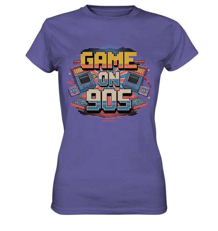 GAME ON 90S Retro Gaming Design - Ladies Premium Shirt Bright Lights Arts